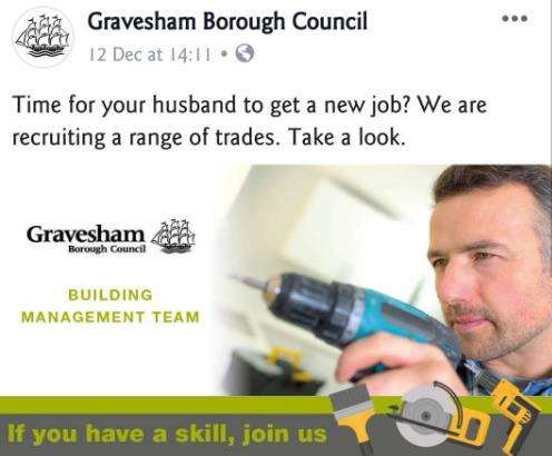 The controversial job advert, posted by Gravesham council earlier this week (6008008)