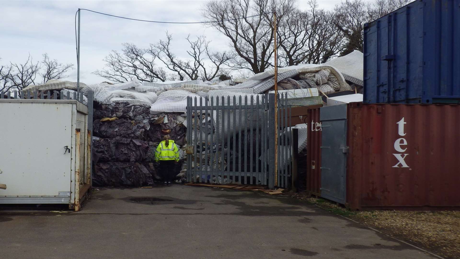 The 'mountain' of mattresses at the site. Credit: Environment Agency