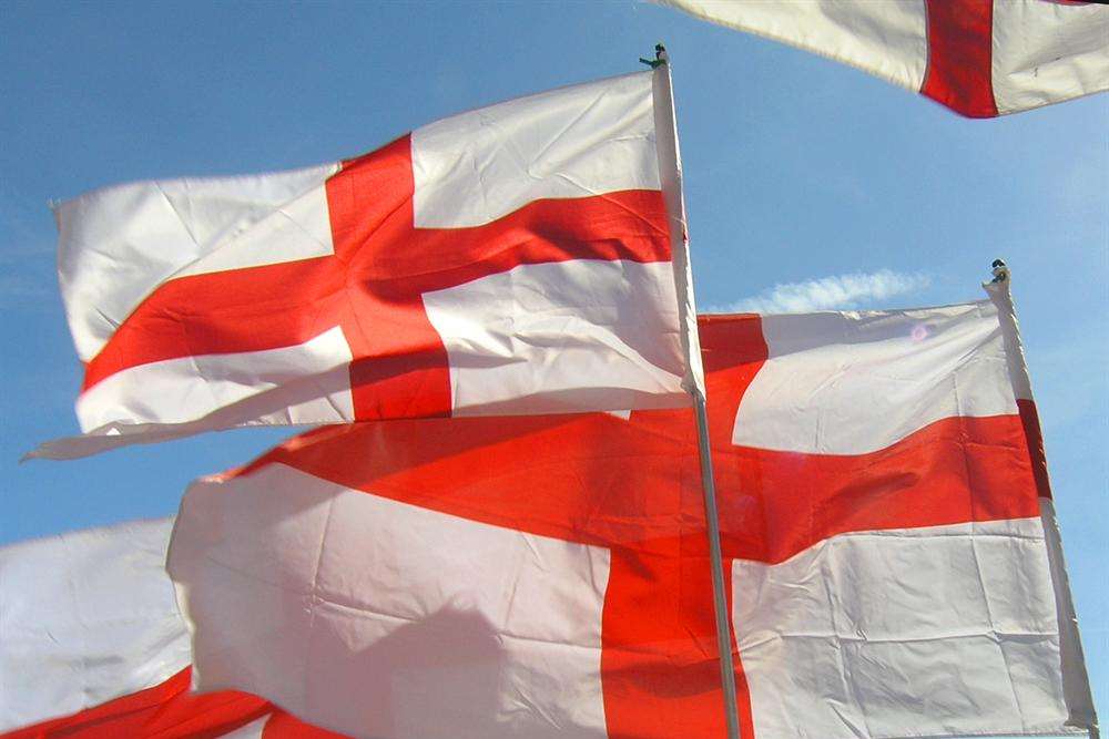 The flag of St George will be flown