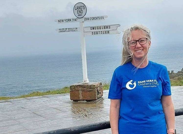Natalie Gorman is walking 1,000 miles, from Land’s End in Cornwall to John O’ Groats, Scotland, for charity
