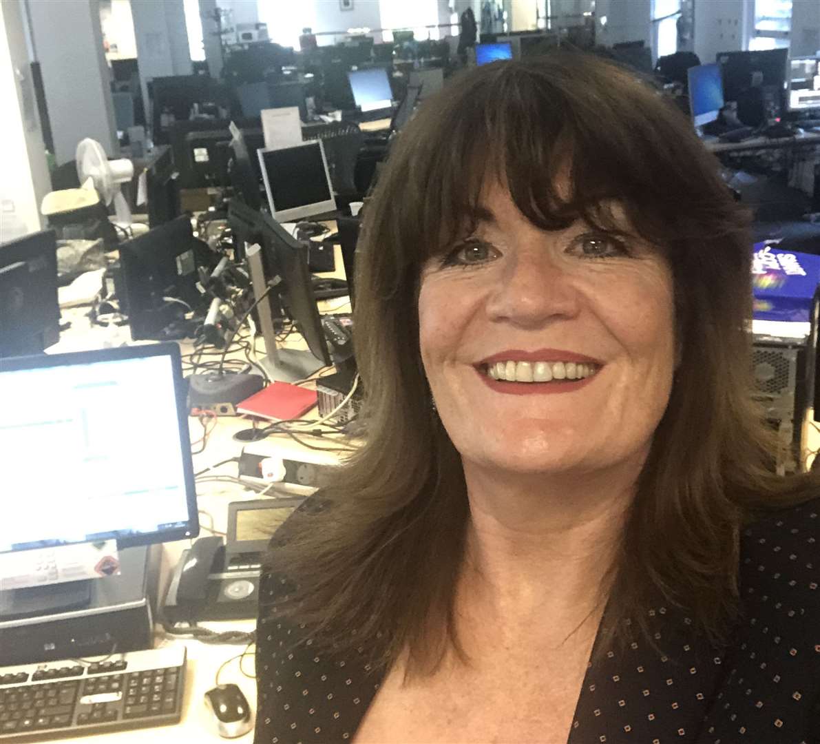 Siobhan pictured in 2019 during her last week at work at the BBC. Picture: Siobhan Daniels