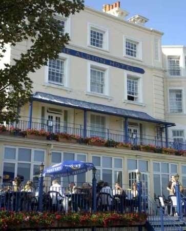 The Royal Albion Hotel overlooks Viking Bay