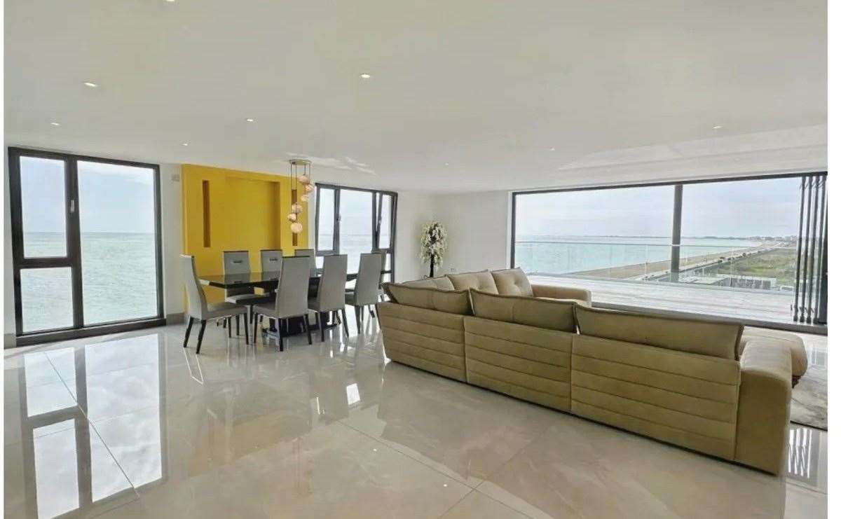 The flat has seaside views from almost every room. Picture: Tyron Ash International