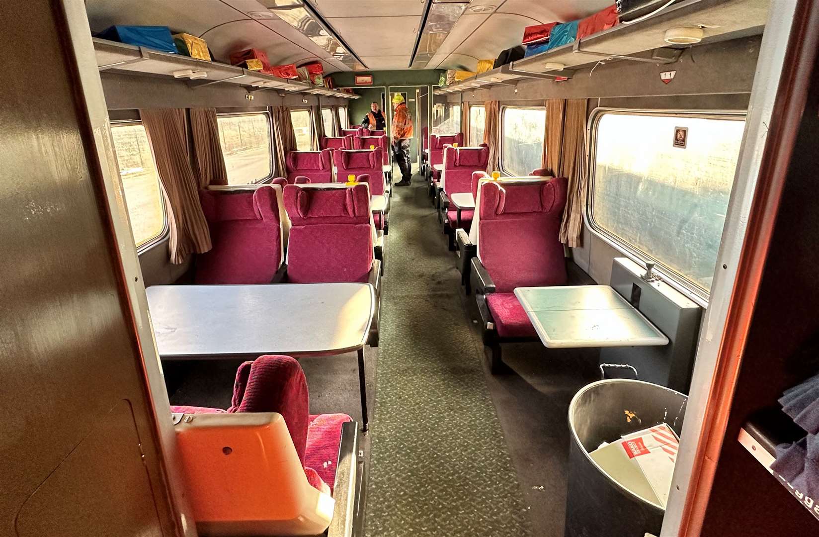 The train carriage which is to be renovated as a cafe at Five Acre Wood School in Maidstone