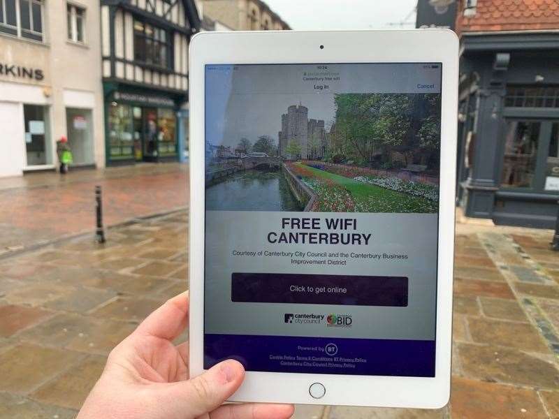 Free wi-fi has been rolled out across Canterbury city centre. Picture: Canterbury City Council
