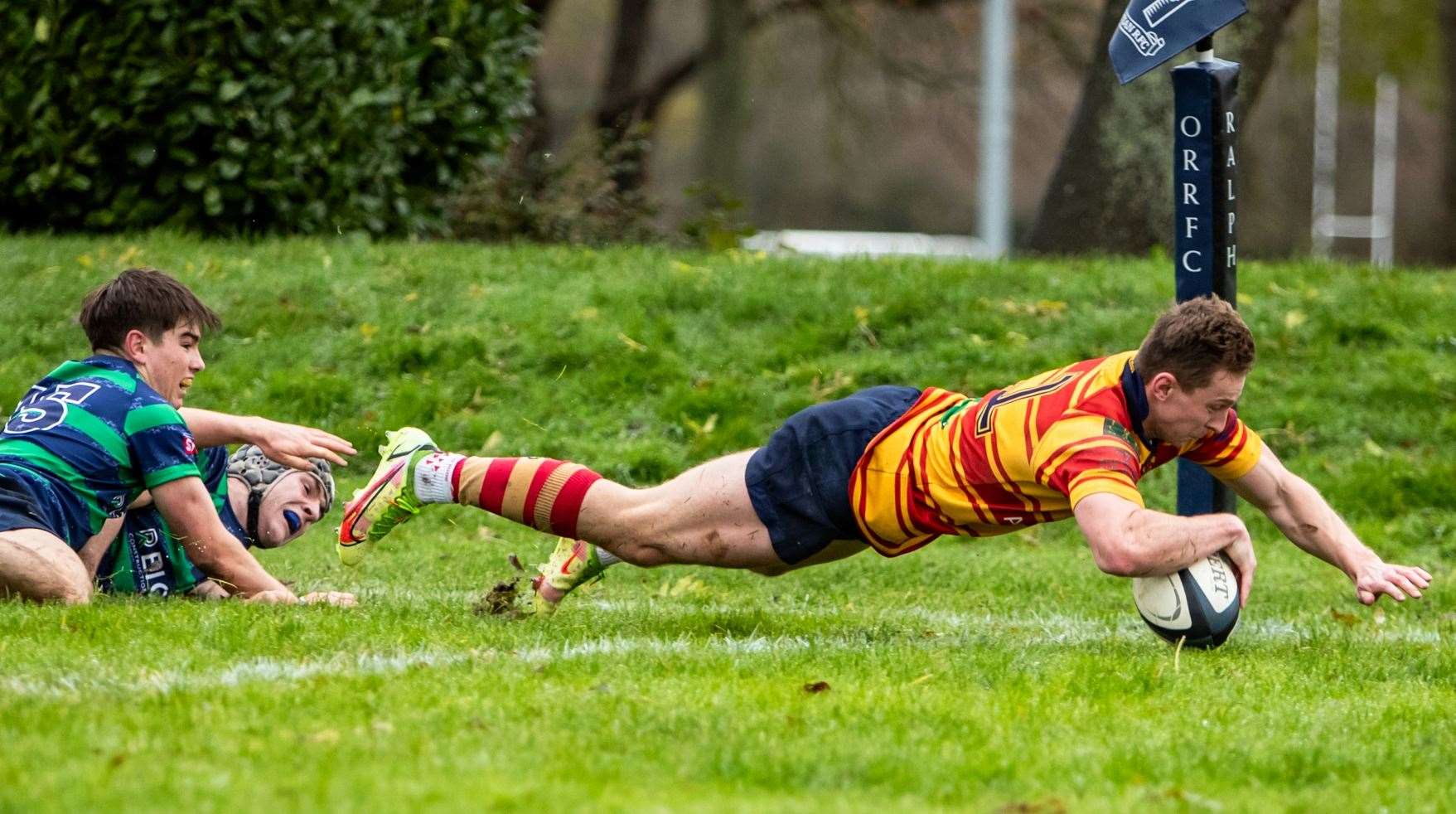 Conor Chalmers scored Medway's try at Old Reigatian. Picture: Jake Miles Sports Photography