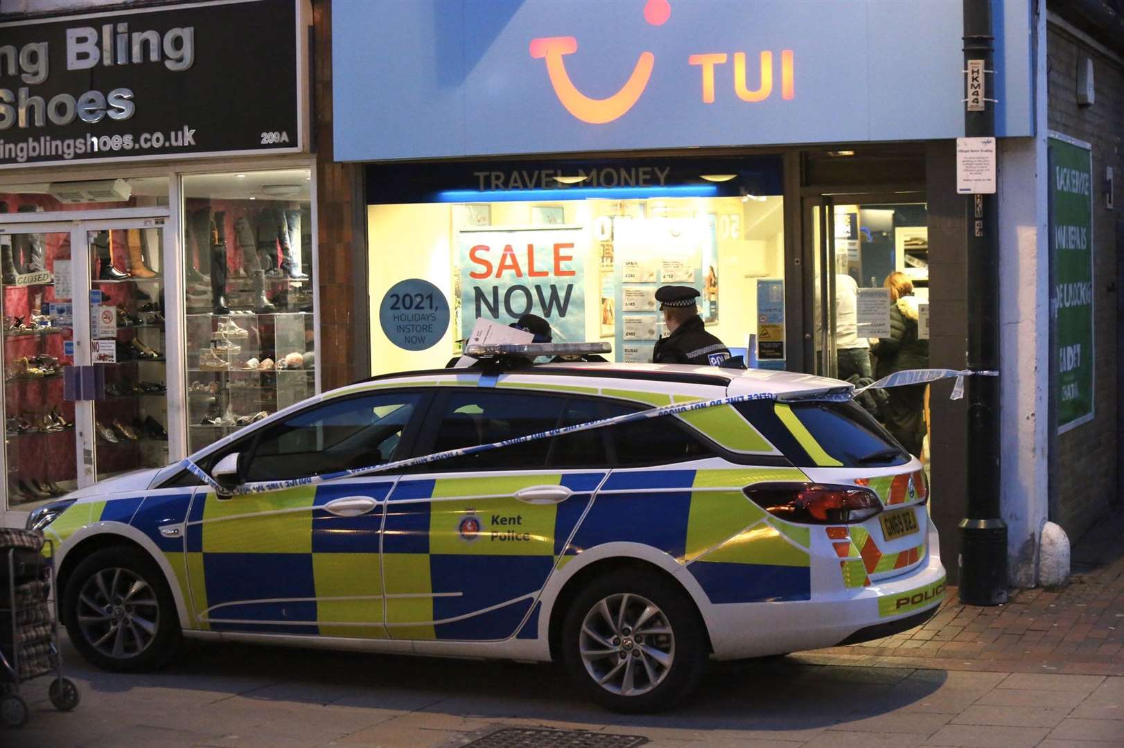 Armed police were called following the reported incident at TUI, in Chatham High Street, on February 12. Picture: UKNIP