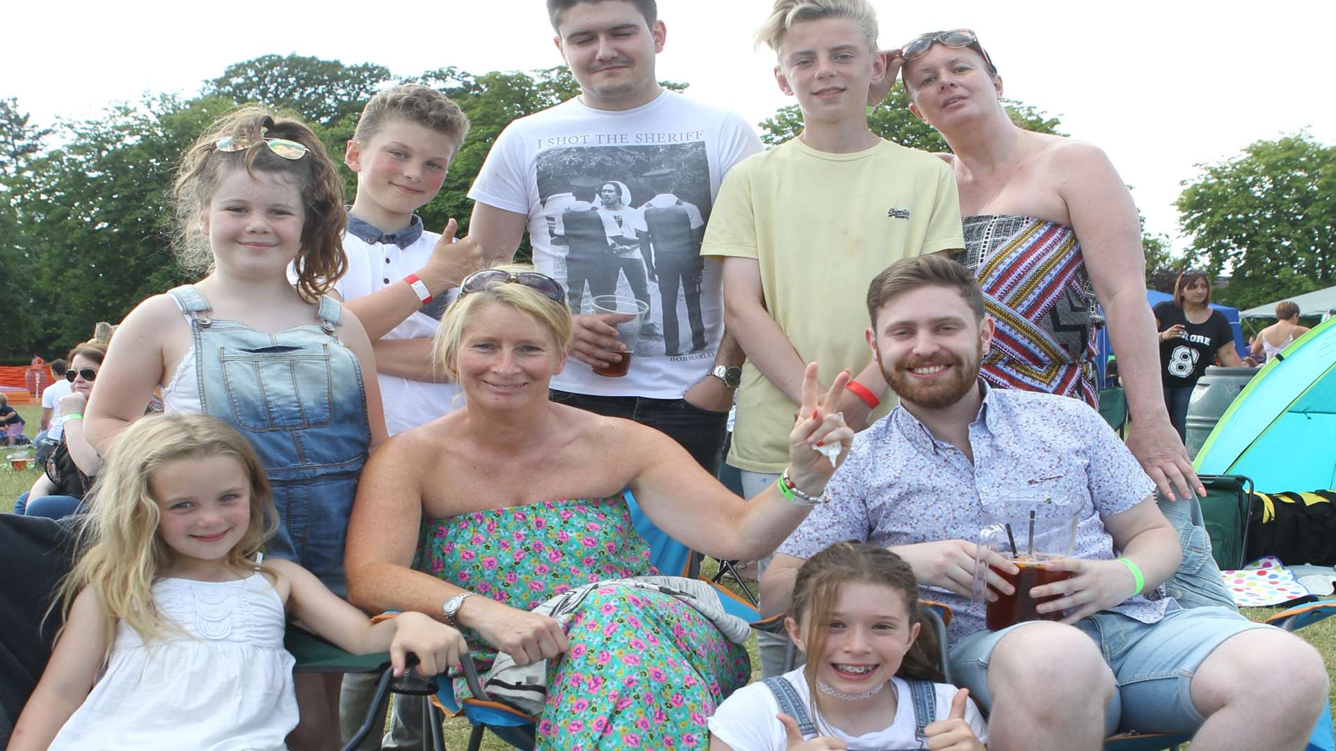 The Mason family at Party in the Park