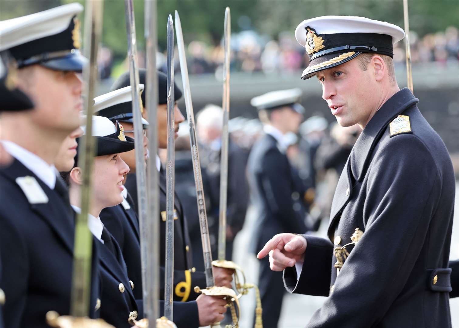 William inspected cadets in the college’s parade square (Chris Jackson/PA)