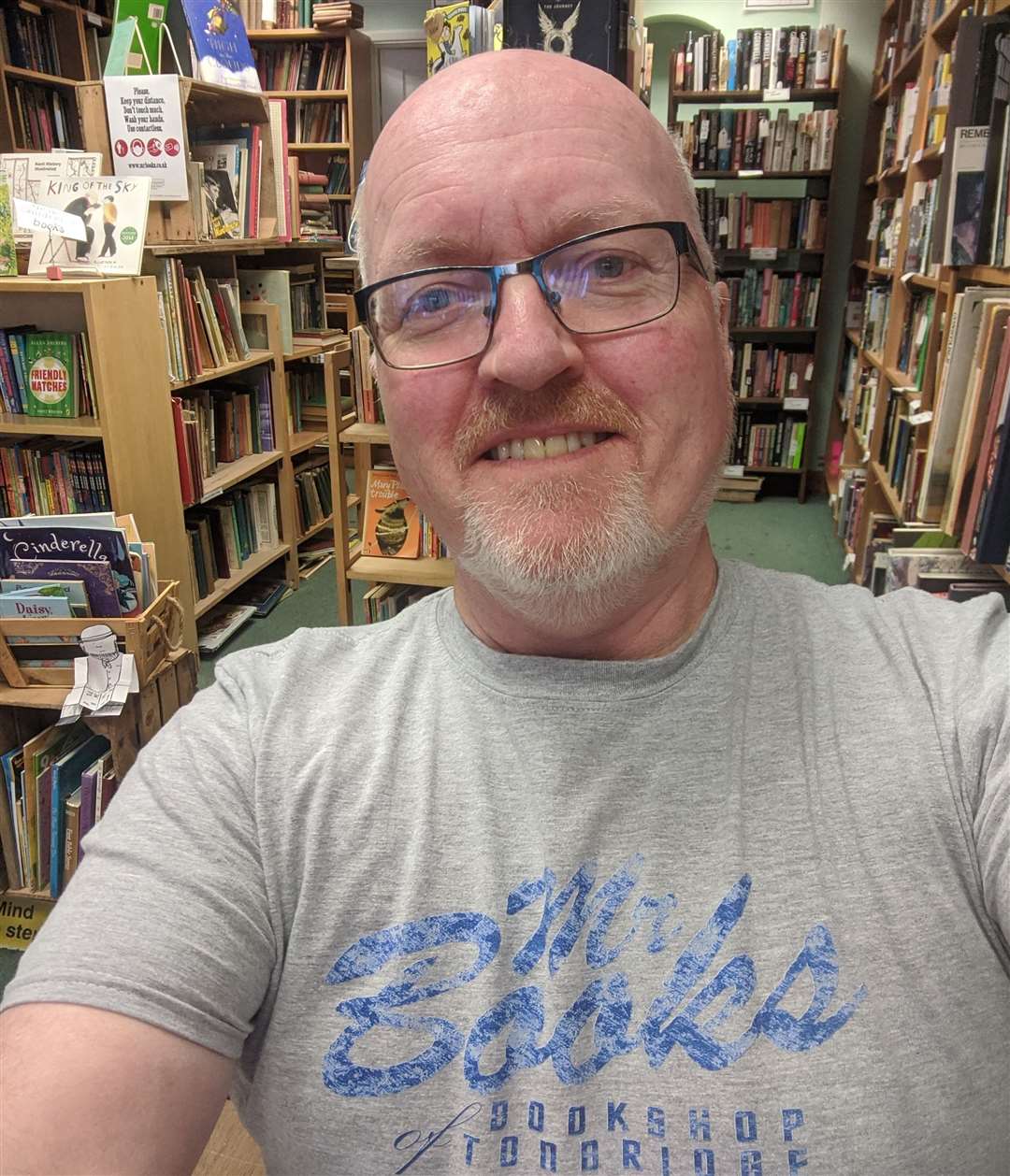 Phil Holden, owner of Mr Books bookshop