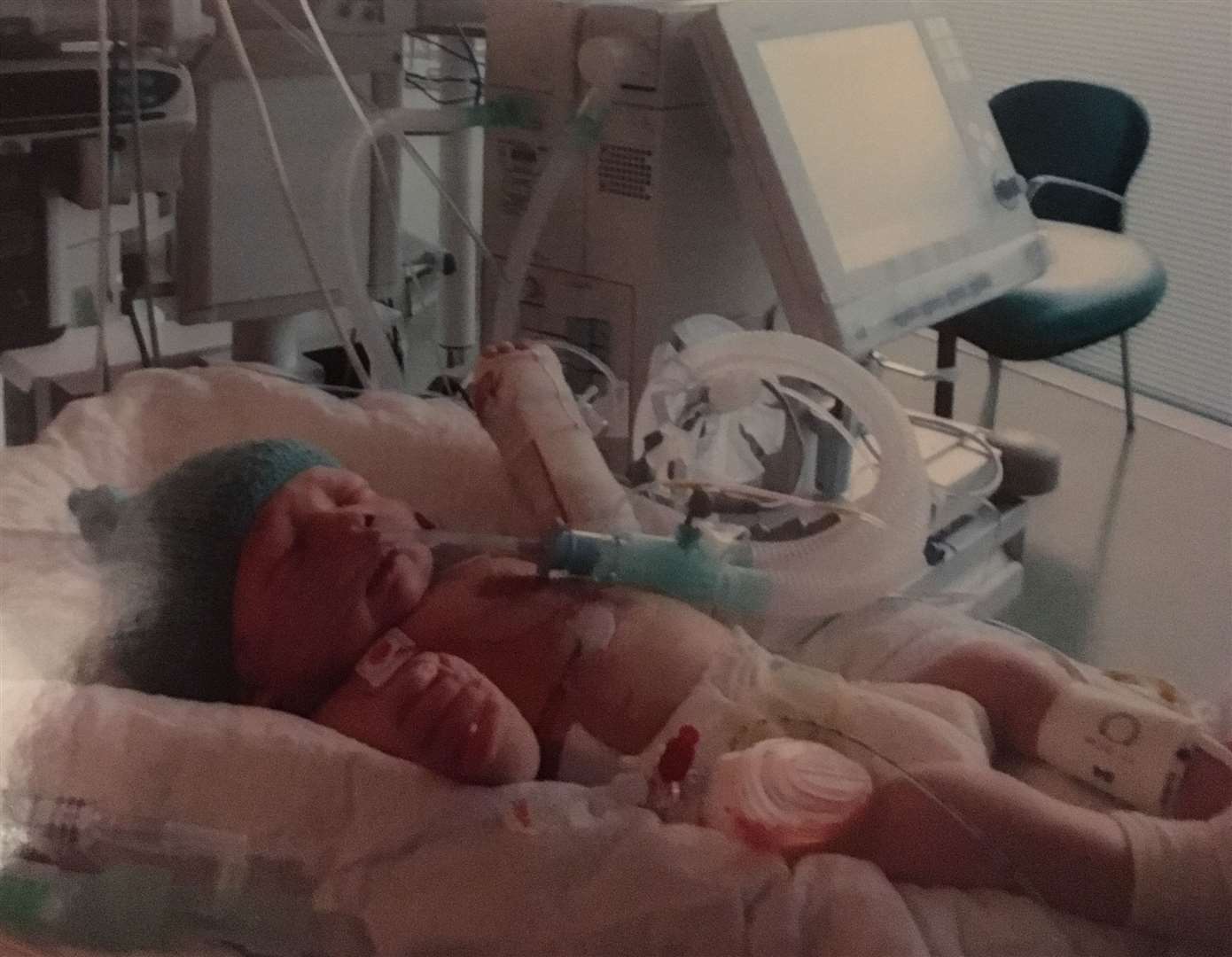 Ben Hargreaves just after he was born