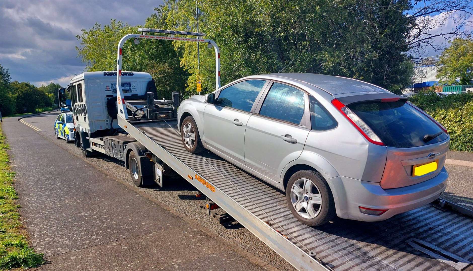 The Ford Focus was seized in Ashford. Picture: Kent Police