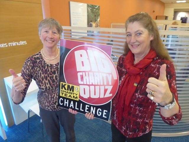 Kent and Canterbury Hospital League of Friends chairman Dr Catriona Irvine and trustee Louise Coleman are looking forward to the Canterbury heat of the KM Big Quiz (8354952)