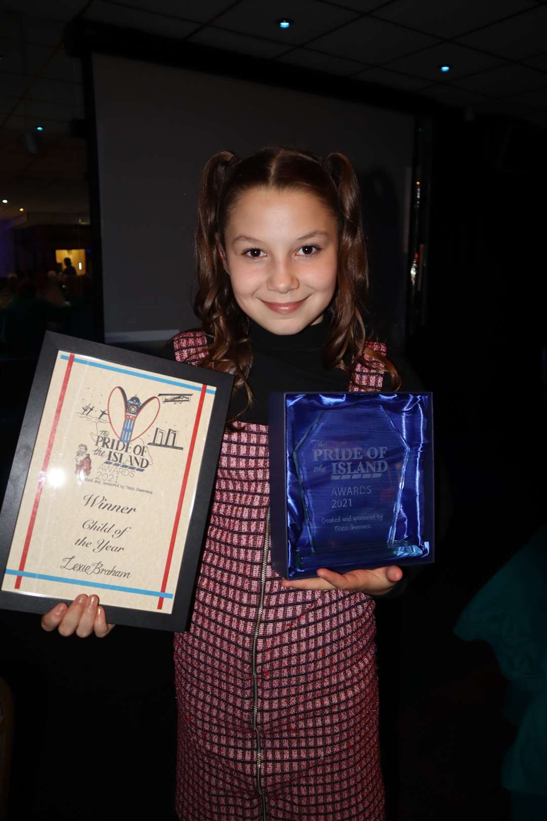 Lexie Braham shared the child of the year title in the Tesco Pride of the Island awards at Layzells