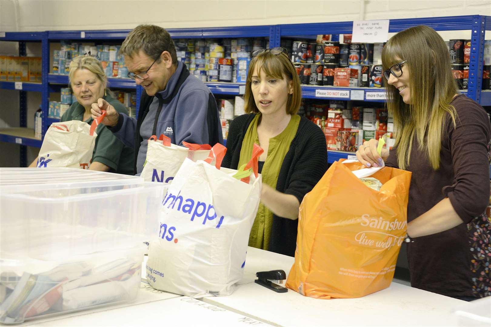 Whitstable.Canterbury Food Bank Warehouse.Volunteers at work.Picture: Paul Amos. (11728732)