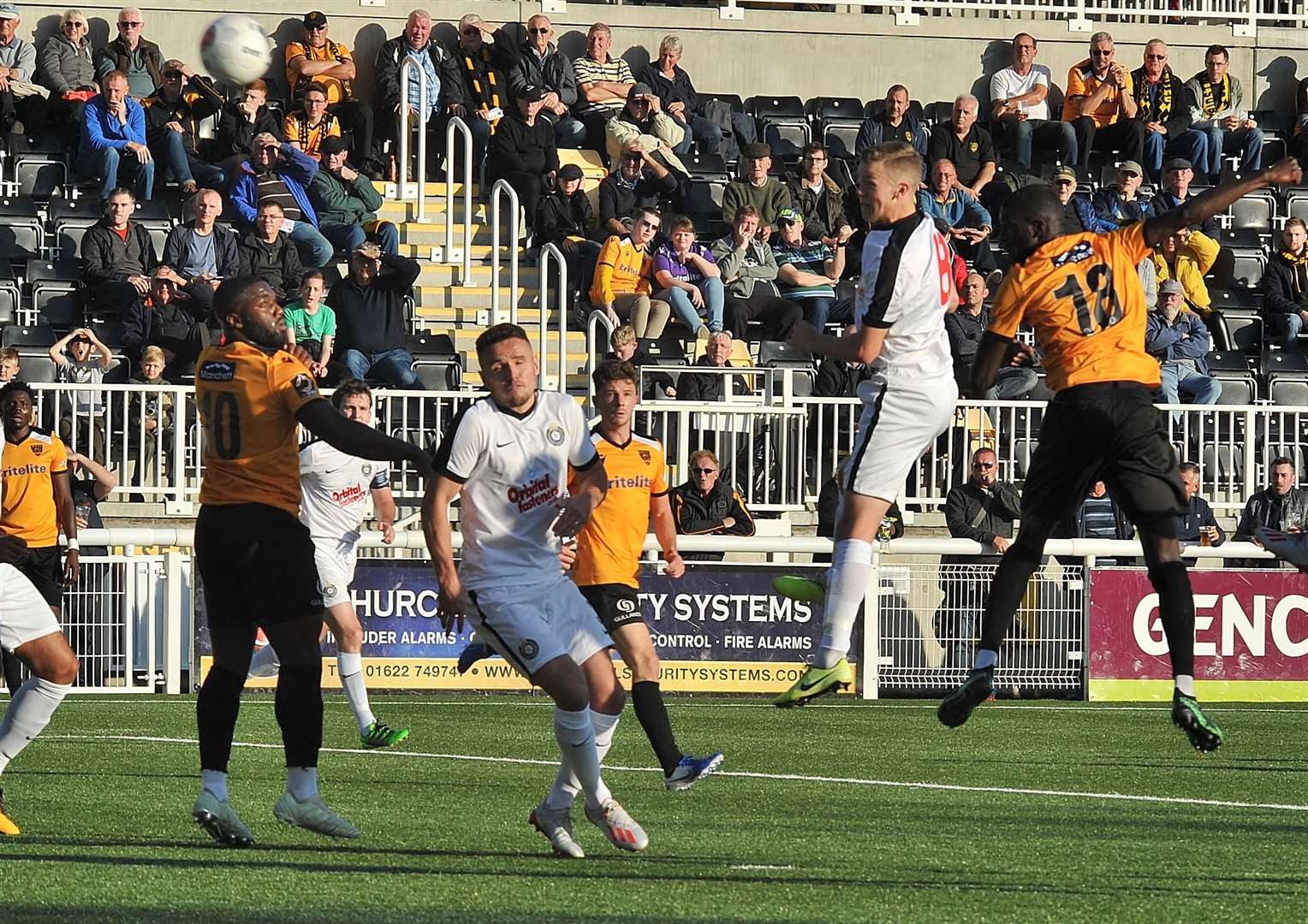 Saidou Khan scores his first goal for Maidstone Picture: Steve Terrell