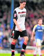 Mark Hudson after being sent off. Picture: Barry Goodwin