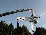 The plane is recovered from the crash site