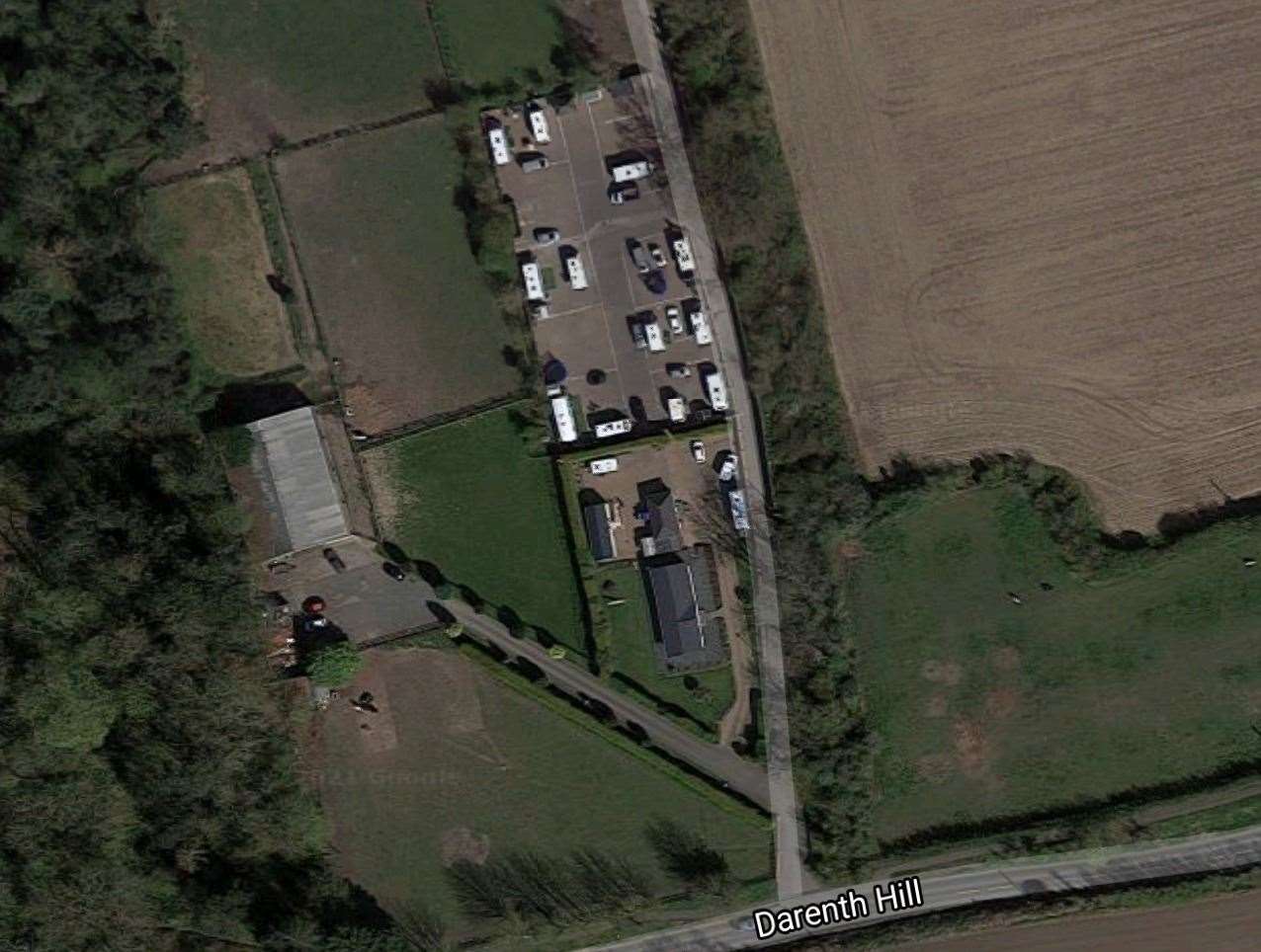The application site for an extension of a gypsy traveller site off Darenth Hill. Picture: Google Maps