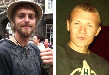 Daniel Lloyd, left, and Hugo Wenn were found dead in a Canterbury pond