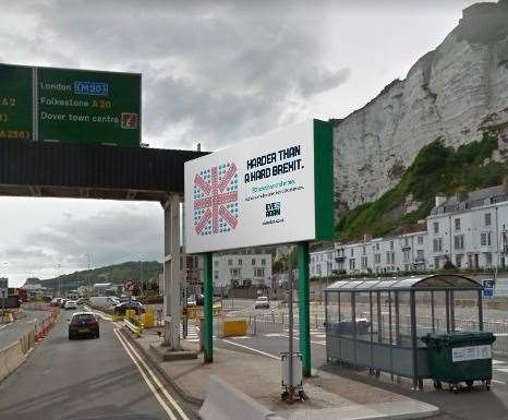 A mock-up image of one of the posters at Dover Eastern Docks, due to be launched next week. Picture: EveAdam