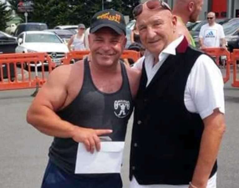 A picture posted by Chatham author Rocky Troiani, left, with Dave Courtney