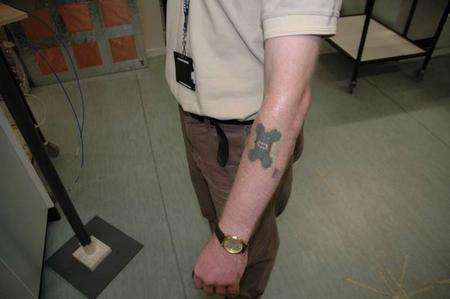 The tattoo invented by a student at the University of Kent that can detect brain waves.