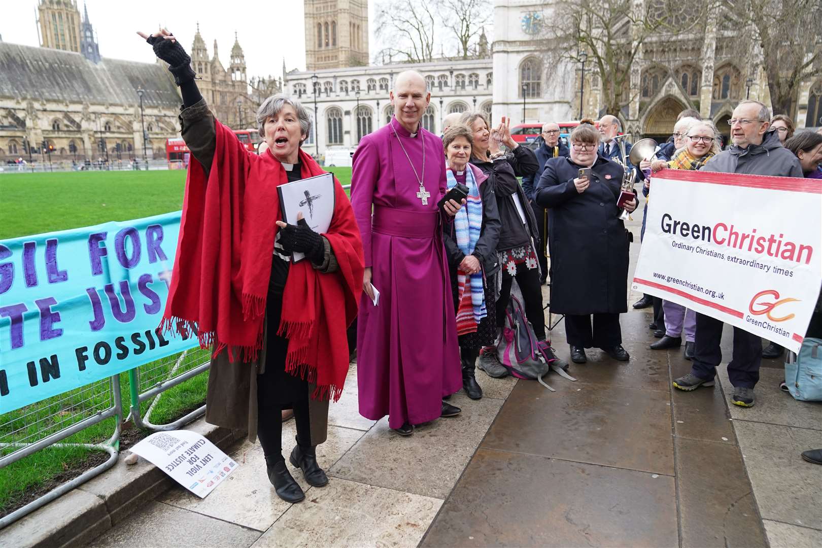 Christian protesters in Parliament Square (Stefan Rousseau/PA)