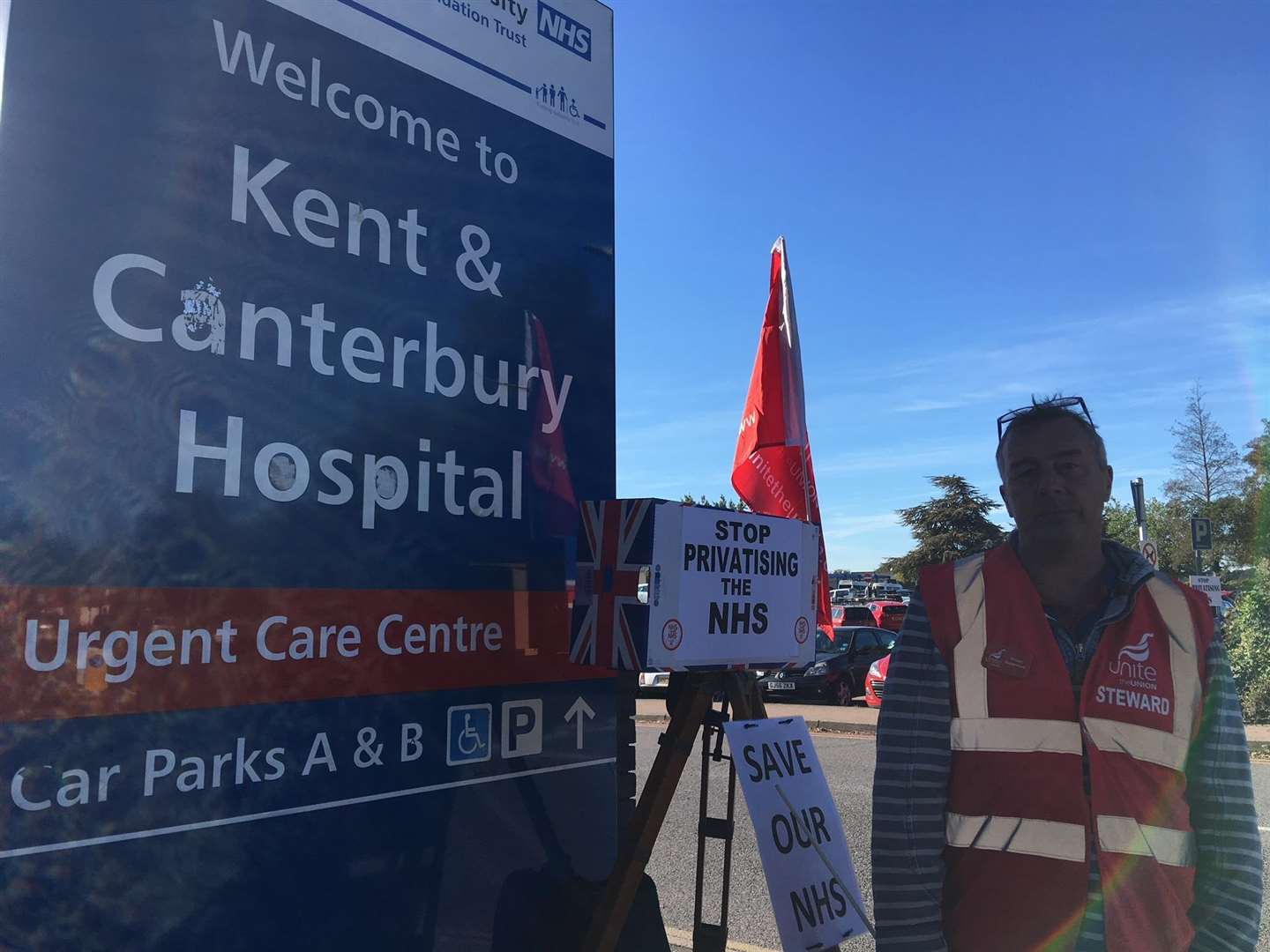 Canterbury picket supervisor Russell Crawley.