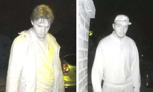 These were the first two CCTV images released after groceries went missing from doorsteps in Tunbridge Wells. Picture: Kent Police