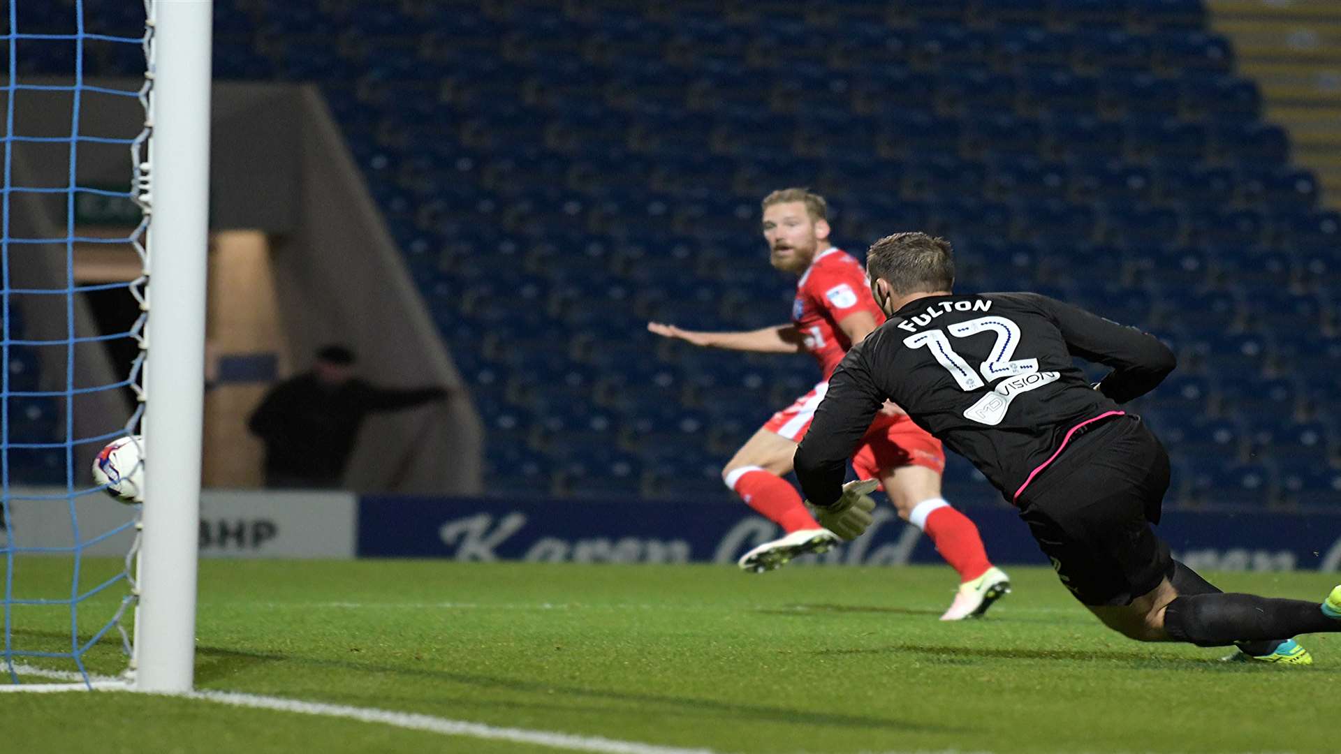 Scott Wagstaff fires home the equalising goal Picture: Barry Goodwin