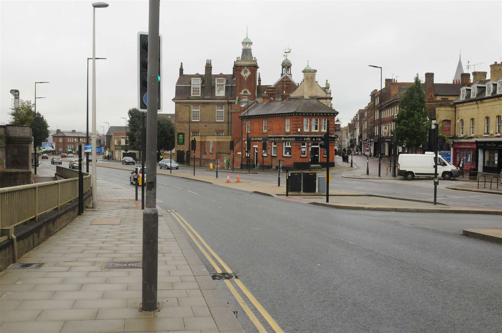 Corporation Street, Rochester, where the incident happened yesterday evening