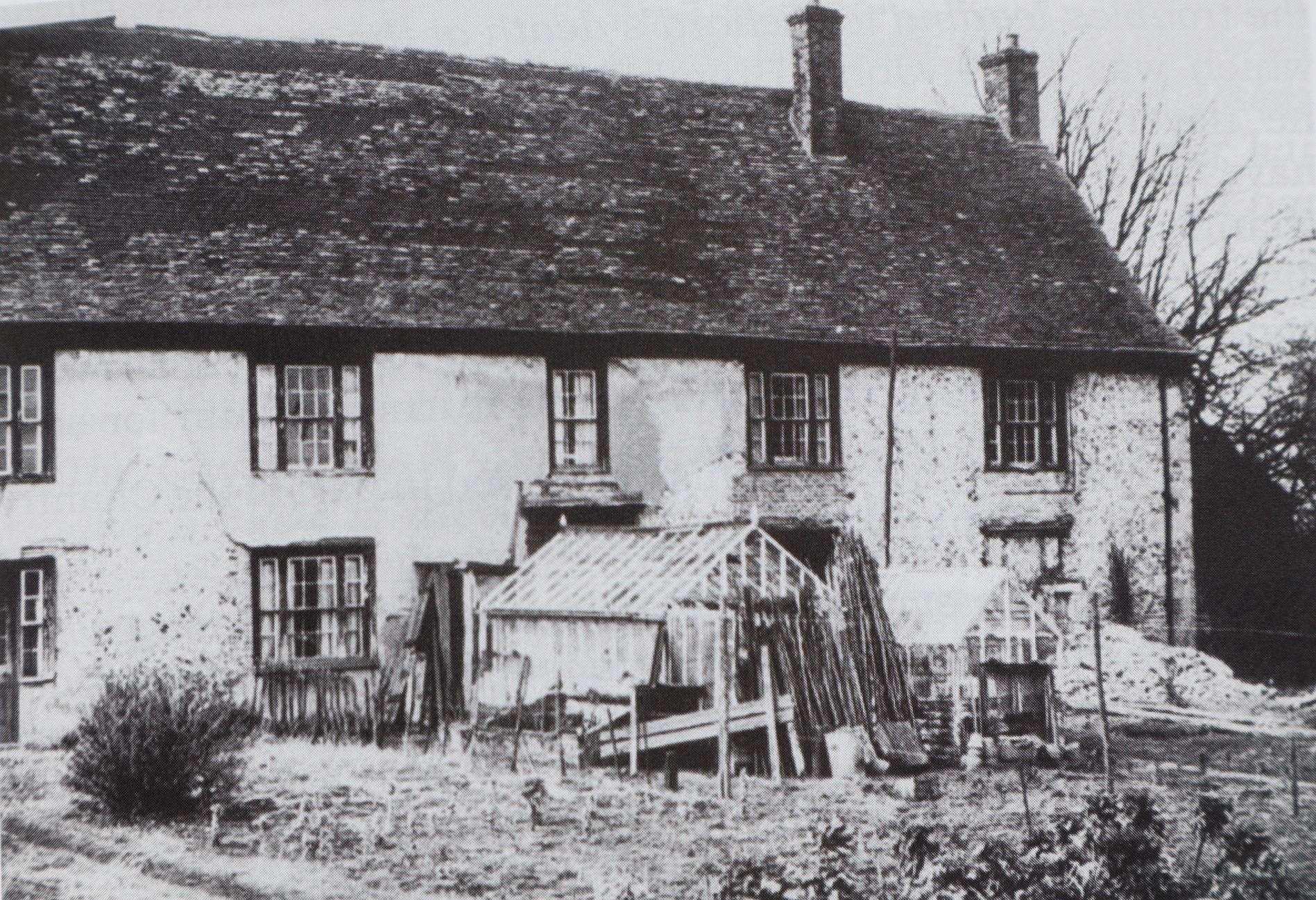 Chantry House, Bredgar, when it was divided into separate homes. Robert Burgess died there in 1937 after falling down a well Picture from Bredgar: The History of a Kentish Parish by Helen Allinson