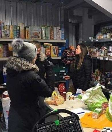 The foodbank gets about two tonnes of food donated a week, but is giving out double that Picture: Nourish Community Foodbank