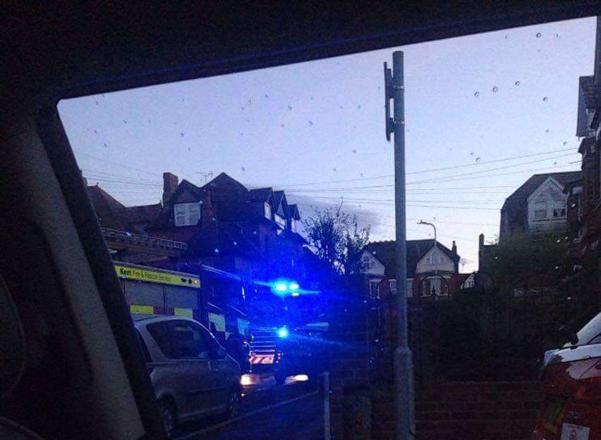 Fire engines at the scene. Picture: Katy Pickering