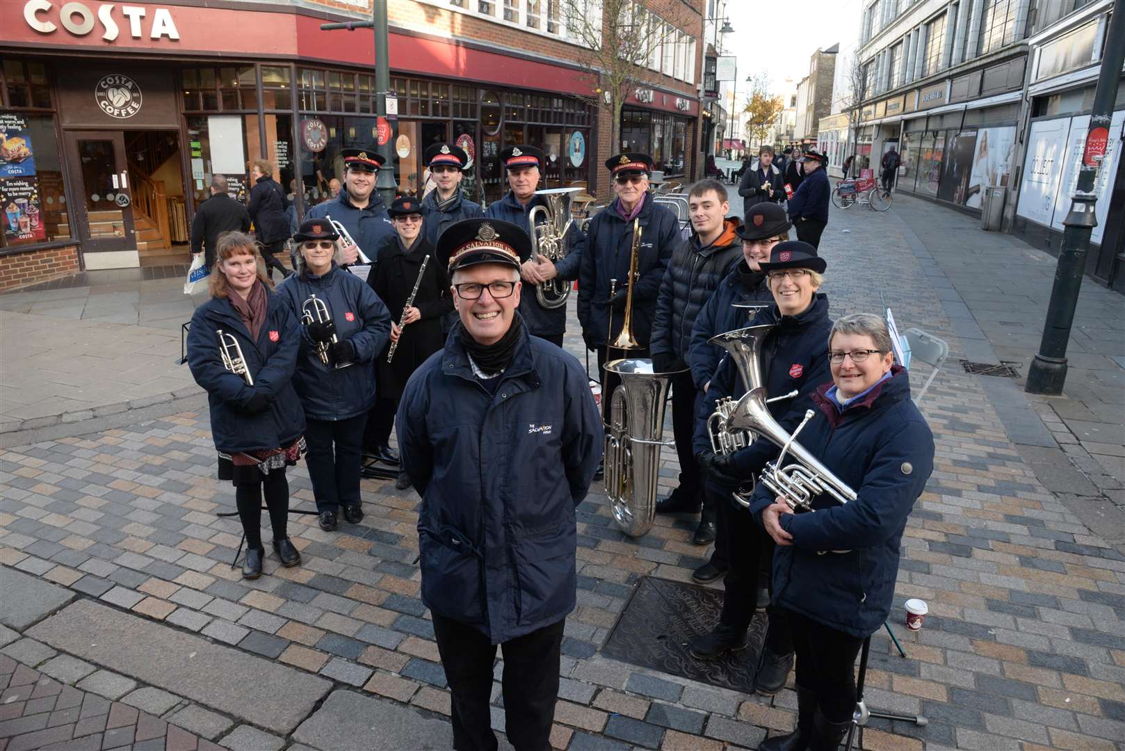 Canterbury Salvation Army bandmaster Martin Neeve and his band. Picture: Chris Davey