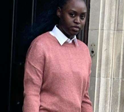 Nicole Mamsonguina Ebuka leaving Maidstone Magistrates' Court