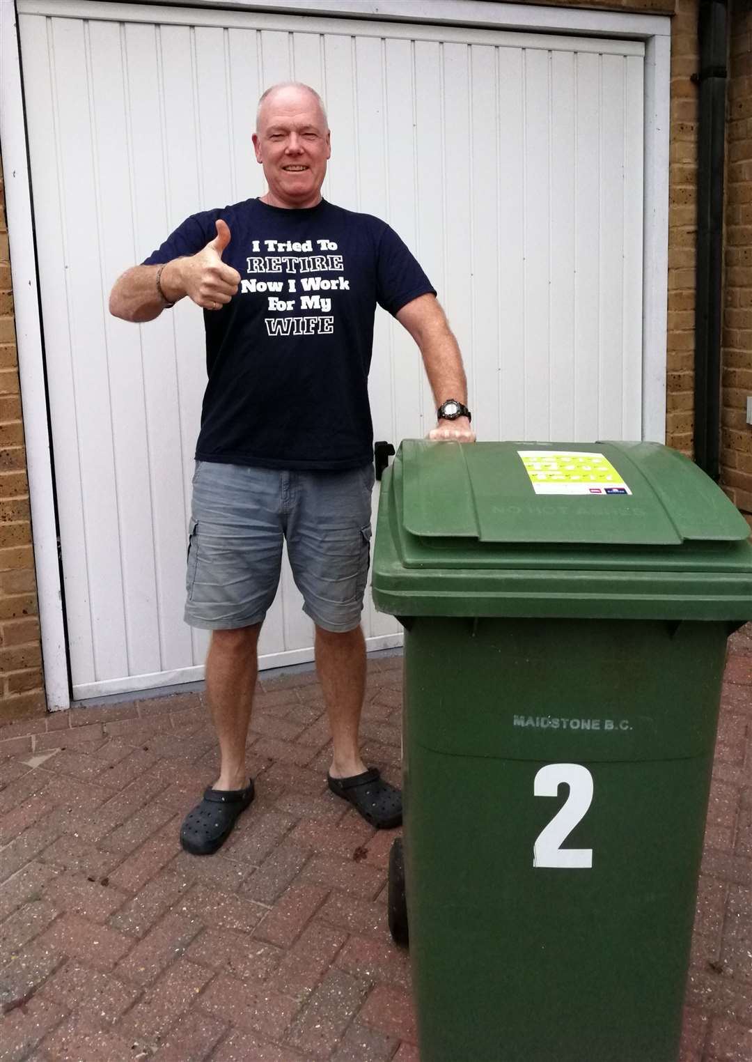 Tim Spencer is delighted with his new bin