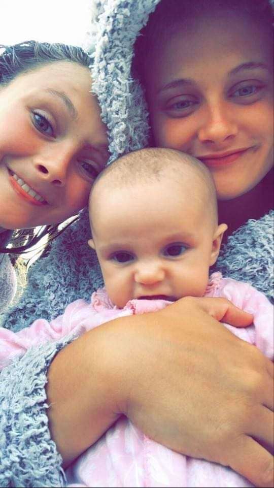 Kaycee with her big sisters