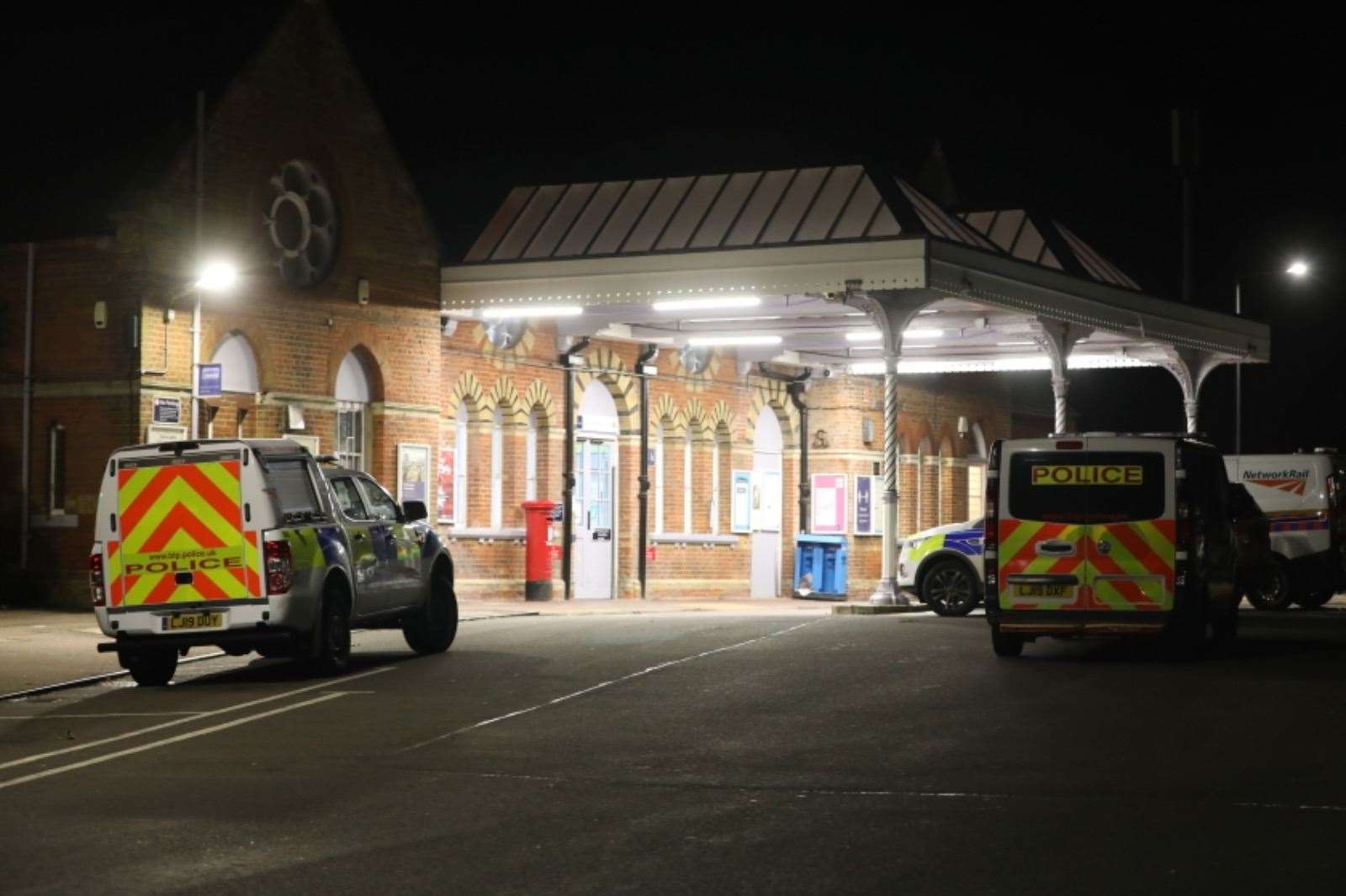 Emergency services at Herne Bay station on Wednesday night. Picture: UKNIP