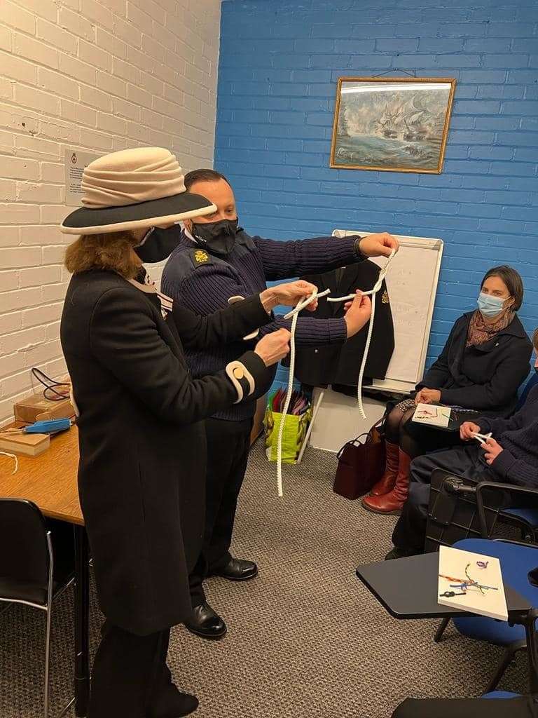Lord Lieutenant of Kent Lady Colgrain discovered a knotty problem when she visited Sheppey Sea Cadets