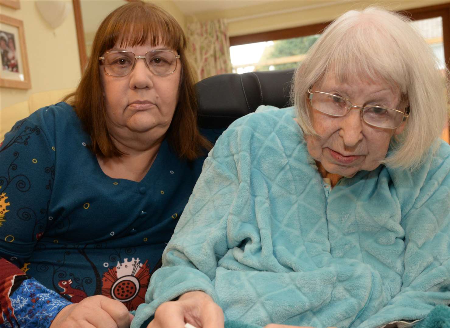 Tracy Godden and her mother- in-law Jeanne Godden back at home
