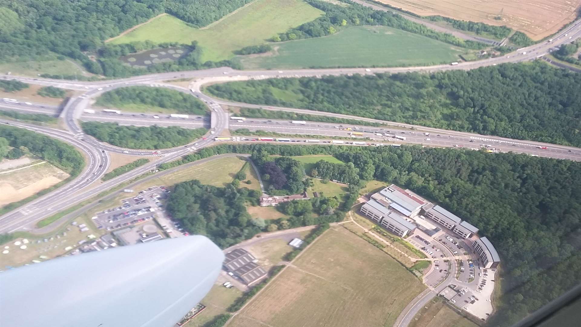 An aerial view of the scene. Picture: Sandra Dean