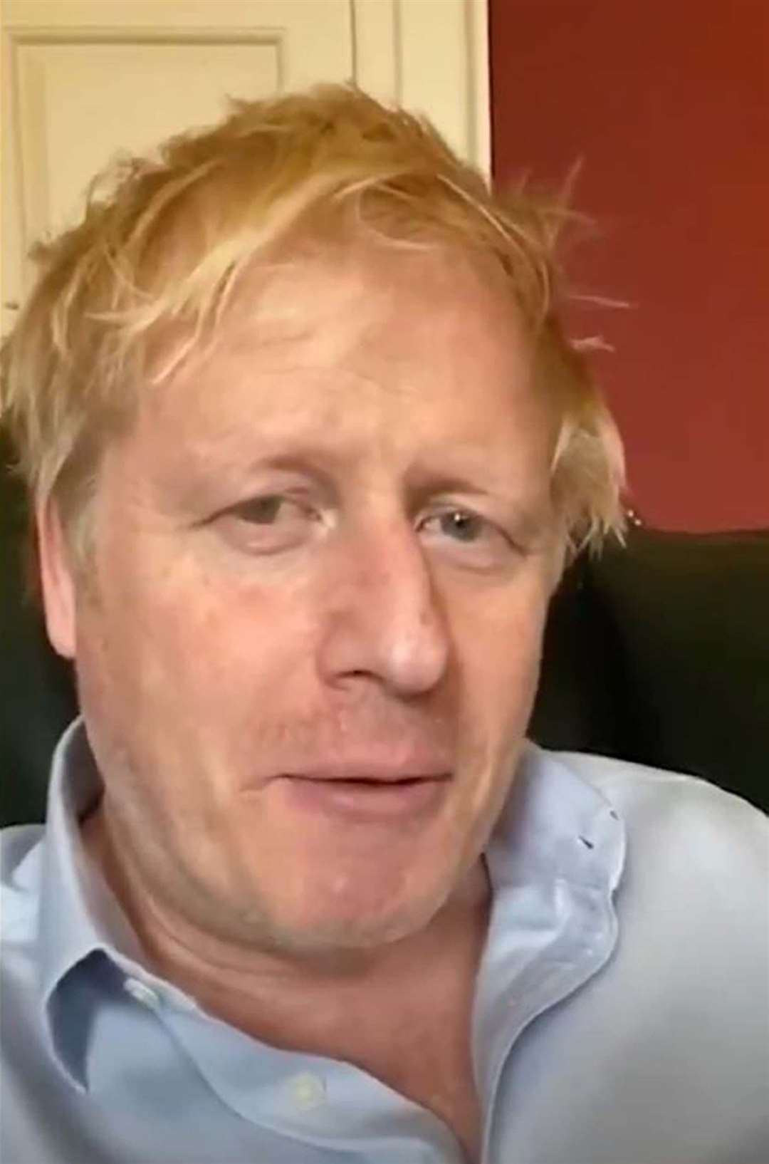 Boris Johnson in a video on his Twitter account after he had tested positive for Covid-19 (Boris Johnson/PA)