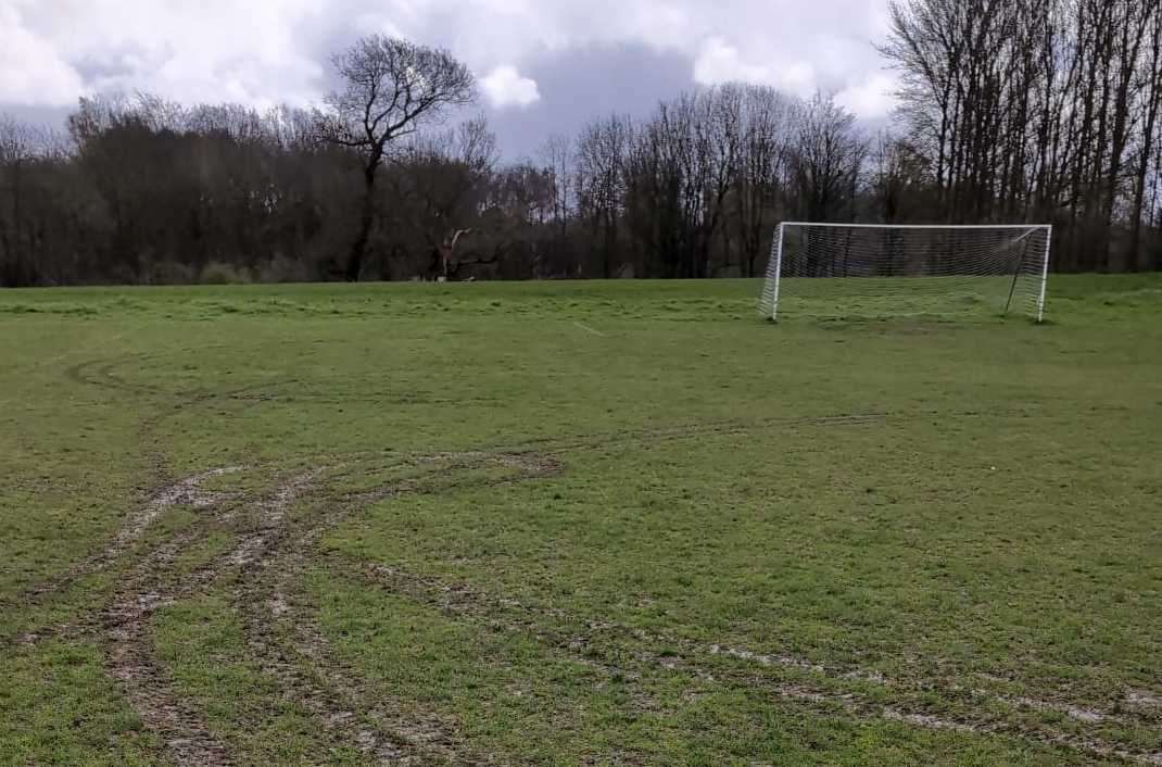 Tyre tracks have been left across the club’s pitches