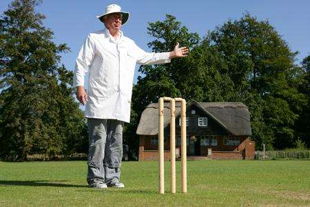 West Farleigh Cricket Club captain, Paul Baines at the wicket where a couple were seen making love by a passer-by.