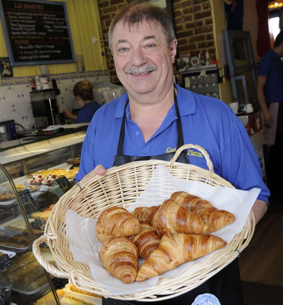 Michel with some of his famous pastries