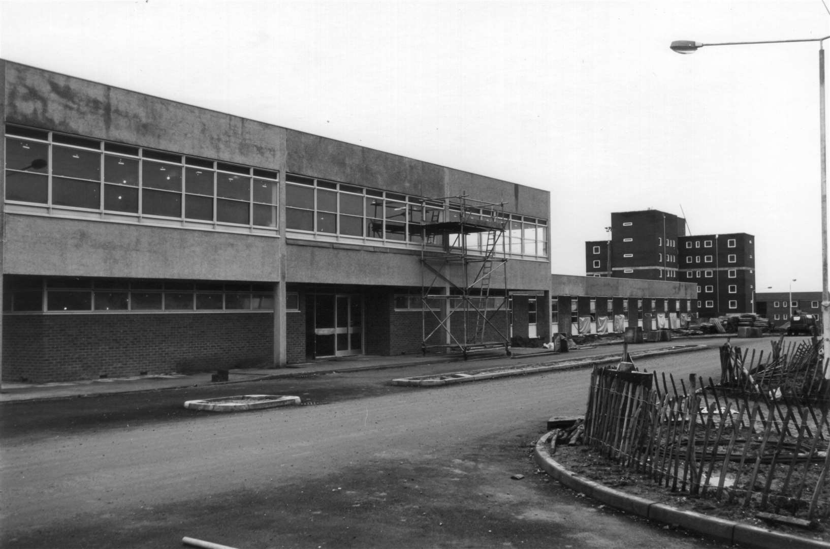 The main entrance under construction in 1977. Picture: Steve Salter