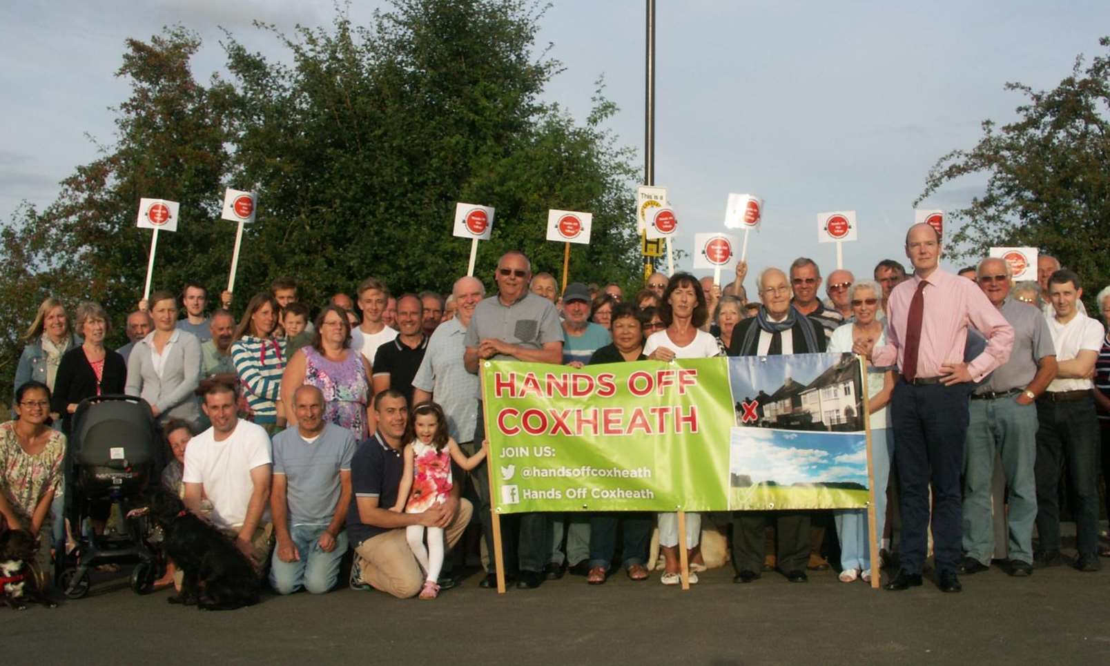 A previous Hands Off Coxheath protest