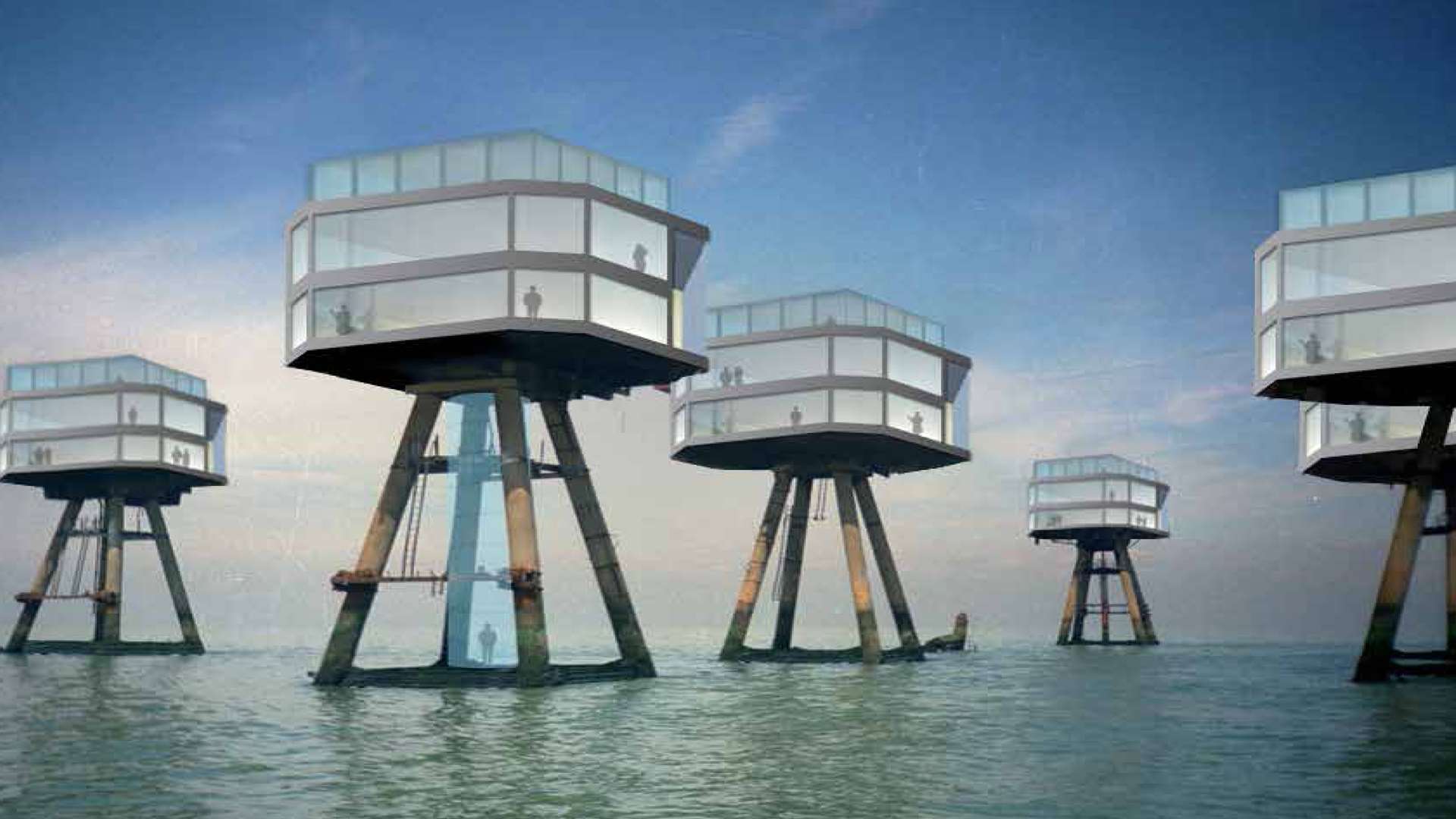 The outside of the Red Sands sea forts. Picture: Next Big Thing Creative